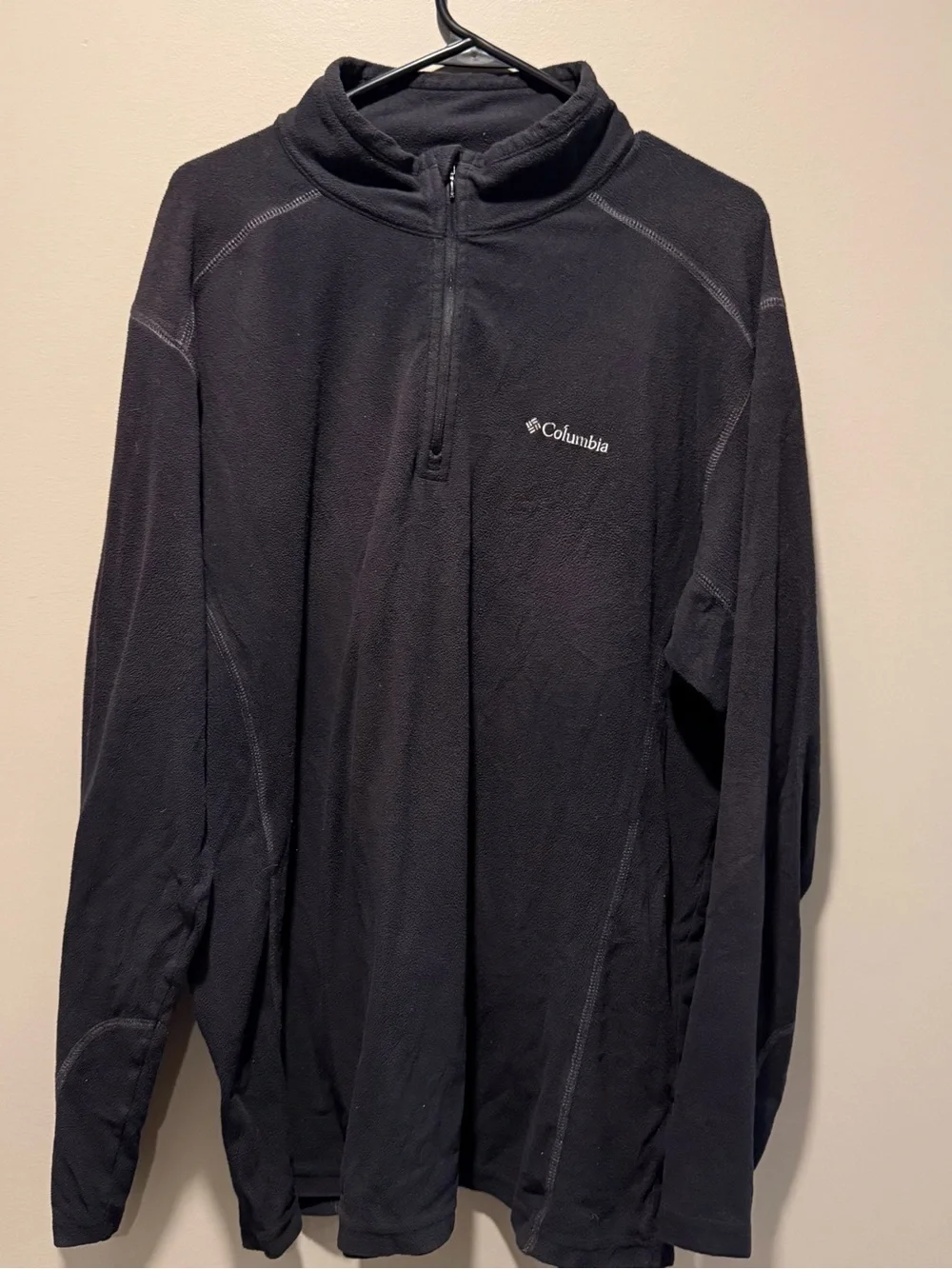 Columbia Men's Black Quarter-Zip Fleece Pullover